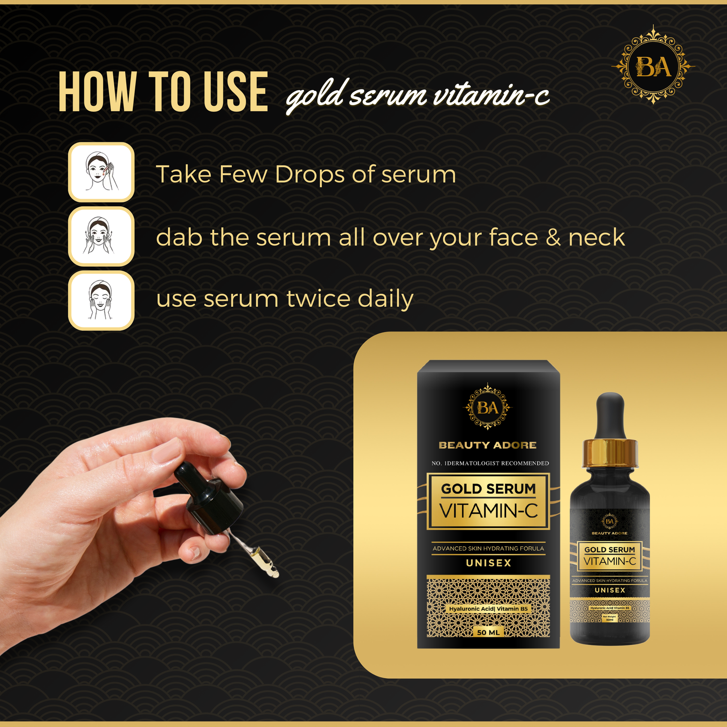 Beauty Adore Face Gold Serum 24K