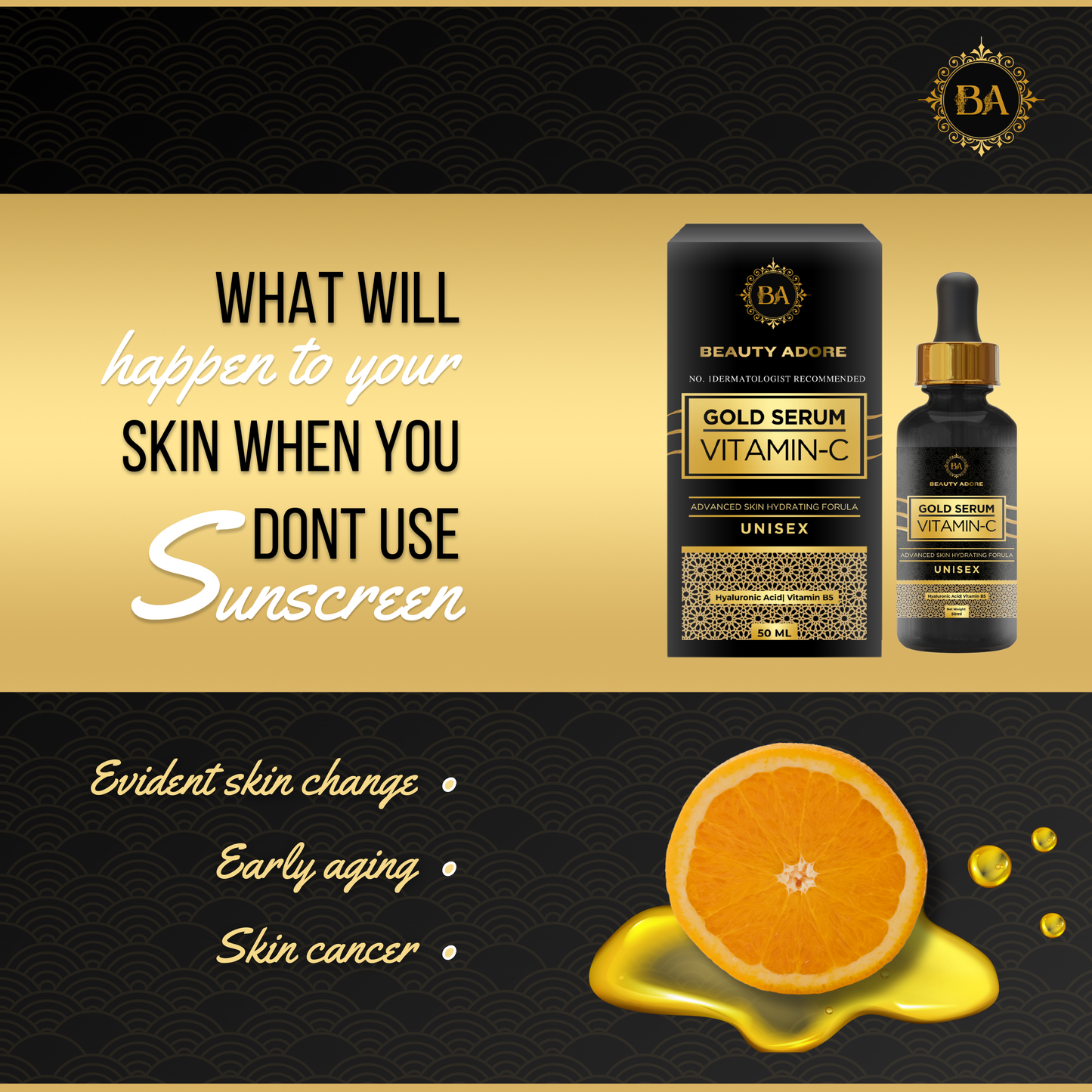 Beauty Adore Face Gold Serum 24K