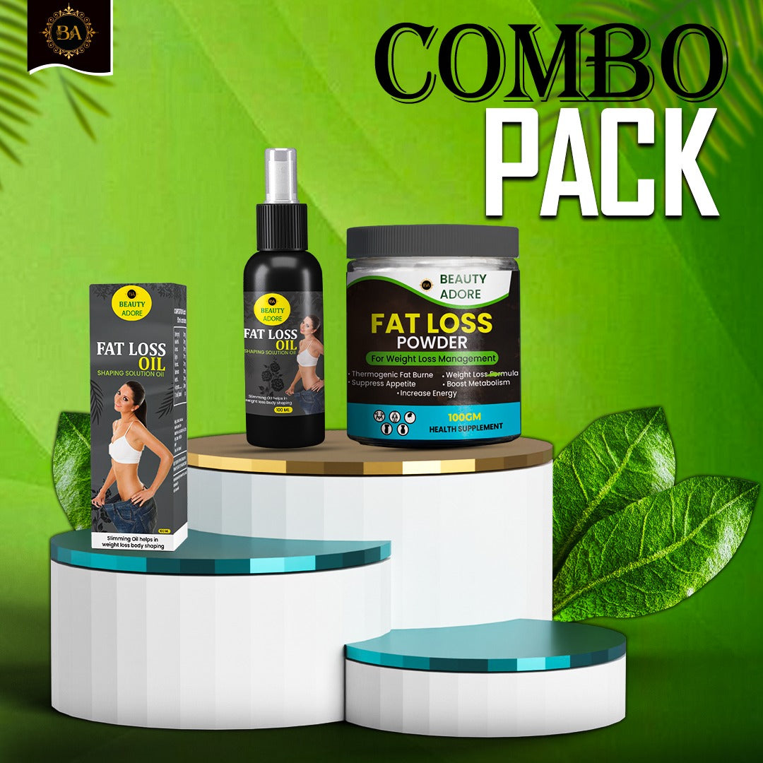 Beauty Adore Fat Loss Oil + Fat Loss Powder Super Saver combo