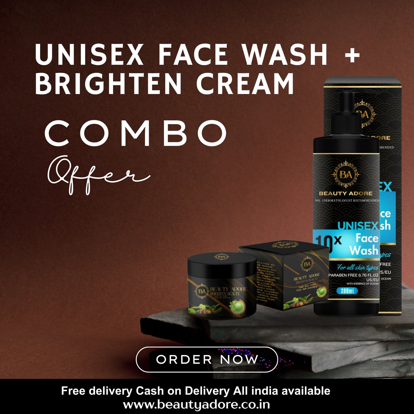 Beauty Adore Brightening cream and Face Wash combo